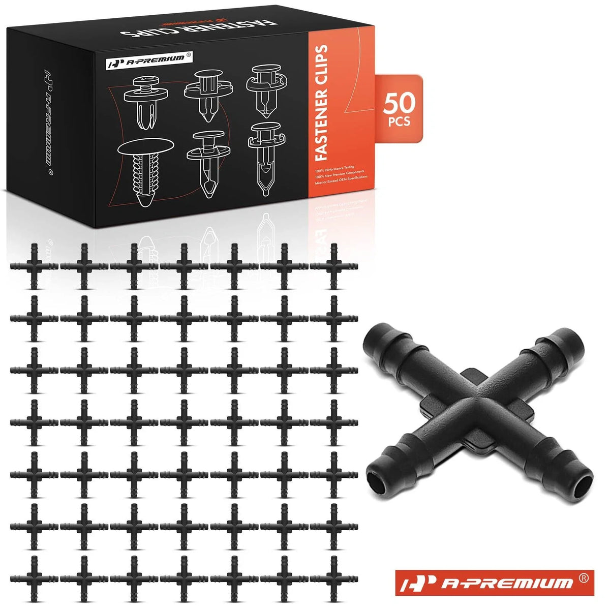 50Pcs Nylon Cross 4-Way Joiner Fasteners for GM Ford