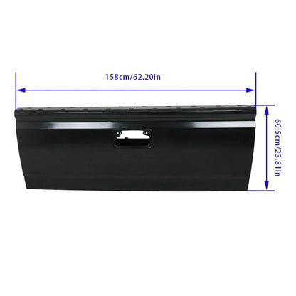 Black Steel Rear Tailgate for 2014-2019 Chevy Silverado