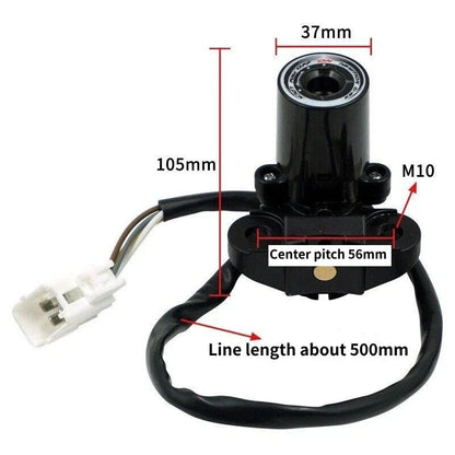 Ignition Switch & Seat Lock Set for Kawasaki Ninja ZX-6R 2000-2002