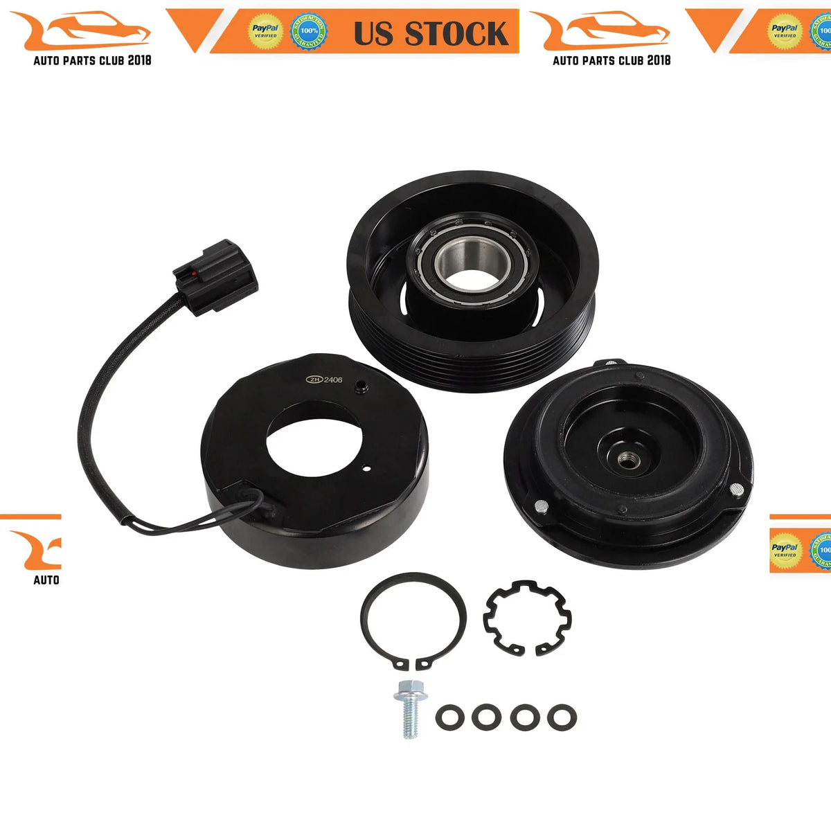AC Compressor Clutch Kit for Chevy Traverse GMC Acadia Buick Enclave (2009–2012)