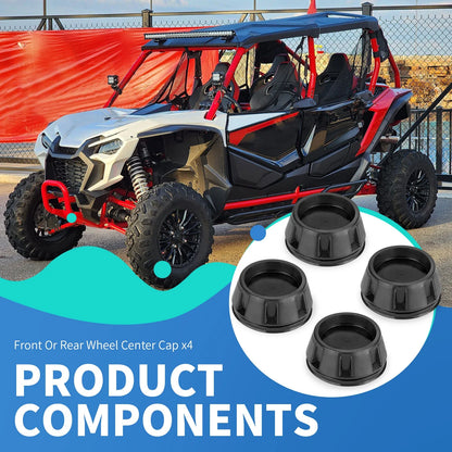 44732-HR6-A60 Wheel Center Caps Set of 4 for Honda Pioneer 700-4 1000-5
