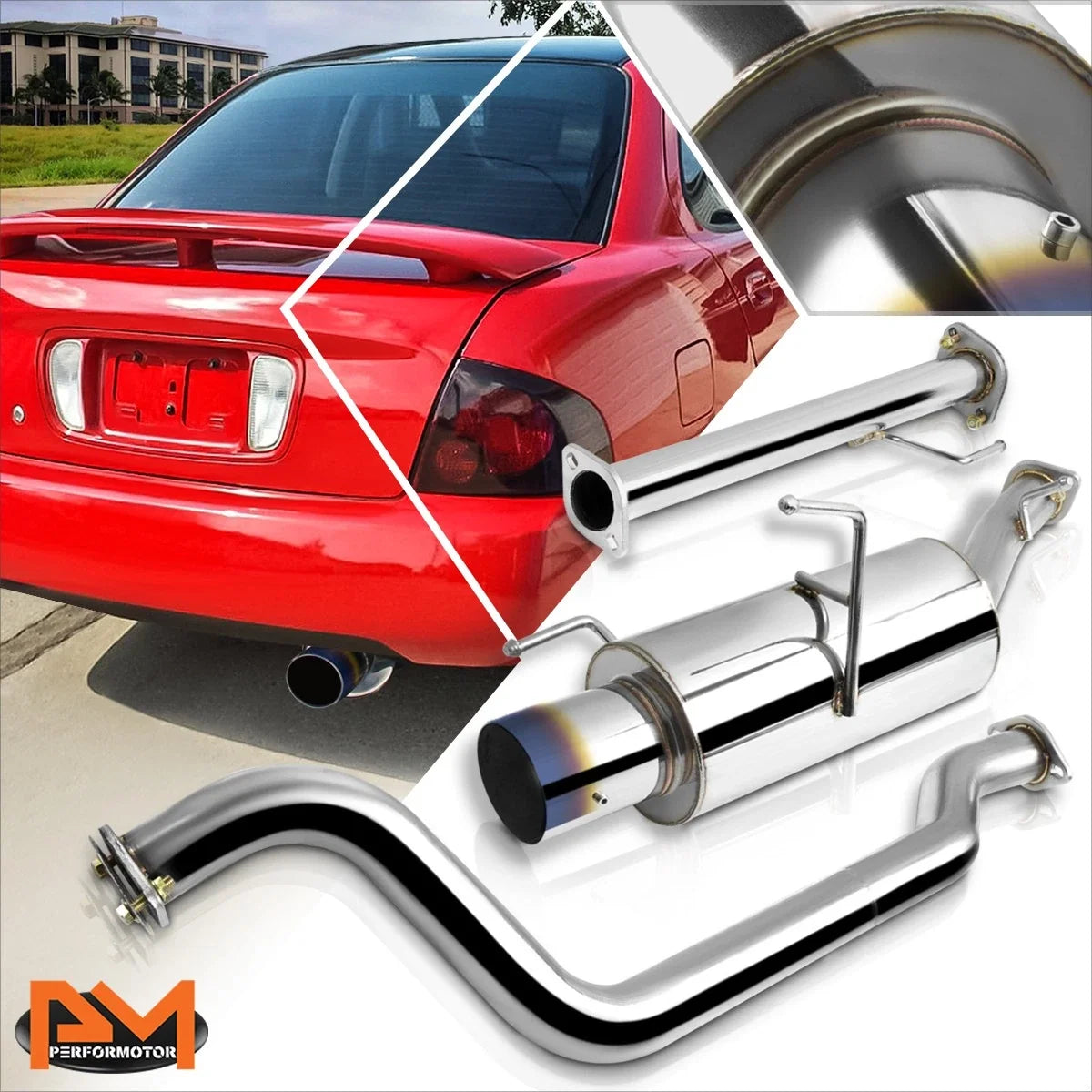 4" Burnt Tip Catback Exhaust for 2002-2006 Nissan Sentra SE-R Spec V