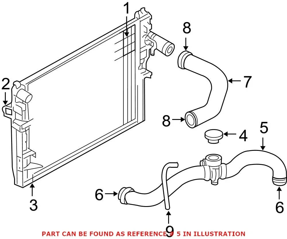 Upper Radiator Coolant Hose for Dodge (52028810AM)