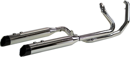 2-into-1-into-2 Chrome Exhaust System Dominator-SR