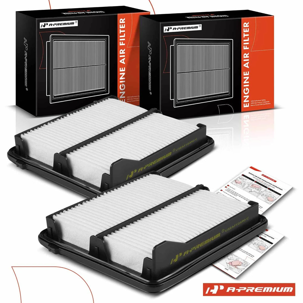 2X Engine Air Filter for Honda Civic (2006–2011) L4 Hybrid Rigid Panel