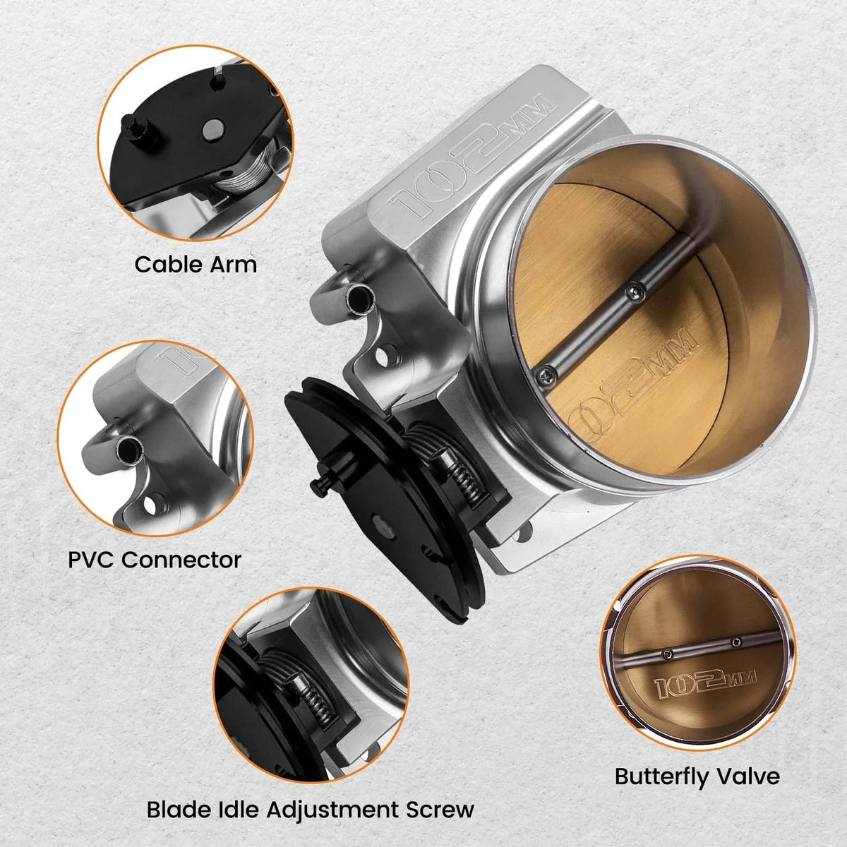 Throttle Body 102MM for GMC LS1 LS2 LS3 LS6 LS7 LSX