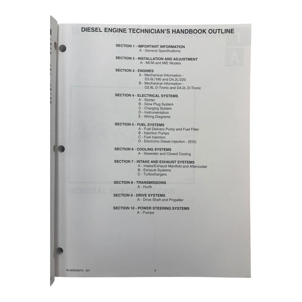 In-Line Diesel Engines Technicians Handbook for MerCruiser (1997)
