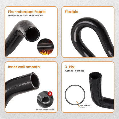 Coolant Pipe Kit Silicone for Honda Civic D15 D16 (1992-2000) 245 PSI