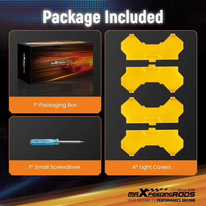 maXpeedingrods 3.5" Square LED Light Cover for Driving Lights