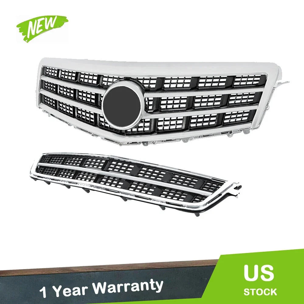 Set of 2 Grilles for Cadillac ATS (2013–2014) Front Upper & Lower