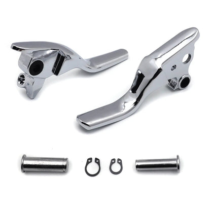 Chrome Smooth Shorty Brake Clutch Levers for Harley Touring Trike (2008–2013)