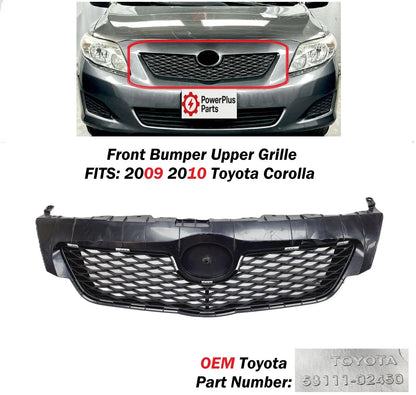 Upper Front Grille for Toyota Corolla 2009-2010, OEM 53111-02450
