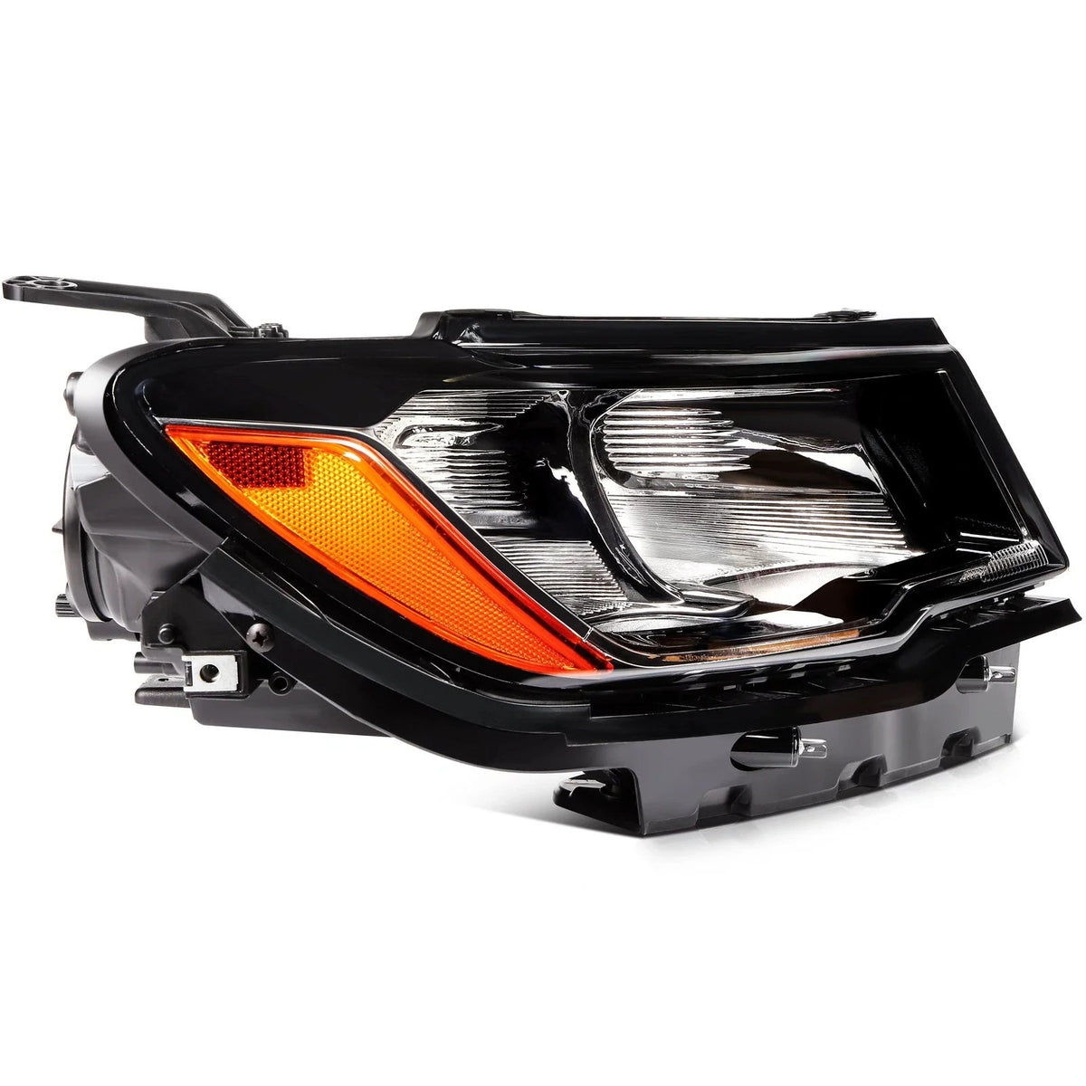 2X Black Amber Headlight Assemblies for 2017-2021 Jeep Compass