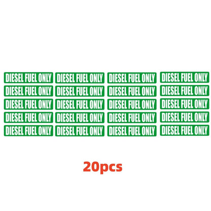 Automotive Diesel Fuel Only Decal Stickers - 20 Pack