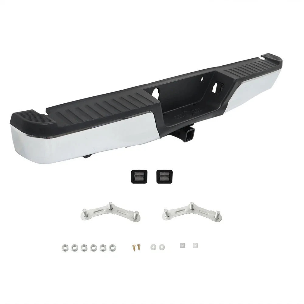 Max Tow Chrome Steel Rear Step Bumper Assembly for Ford F-150 (2015-2020)