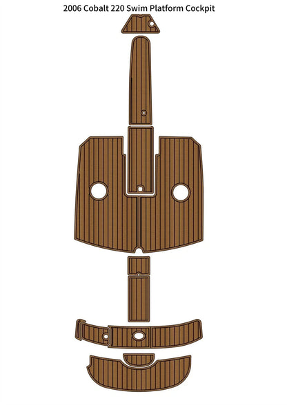 EVA Foam Faux Teak Deck Floor Mat for Cobalt 220 (2006)