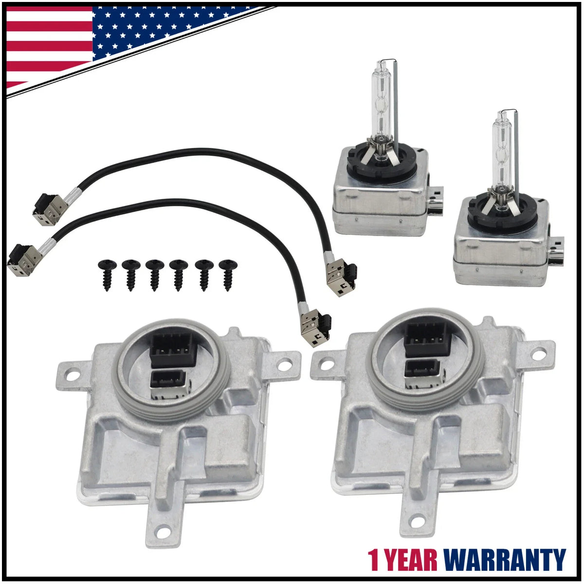 Pair of D3S Bulbs & Xenon Ballasts for Audi A3 A4 A5 2010-2016