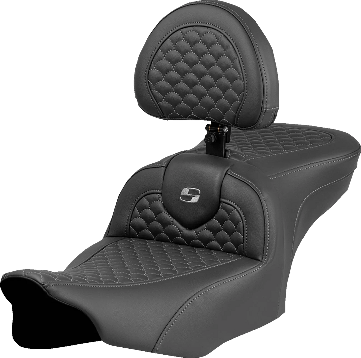 SADDLEMEN Roadsofa Seat for Harley Davidson (2014–2023) - Dragon Scale Stitch