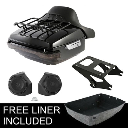 LED Rack Speaker Trunk Pad for Harley Road Glide Touring 2014-2026