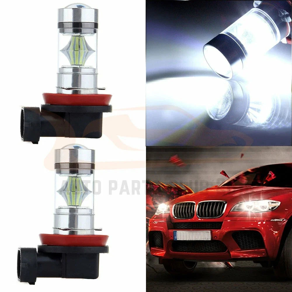 2X LED Headlight Bulbs for H11 H8 H9 (12 SMD)