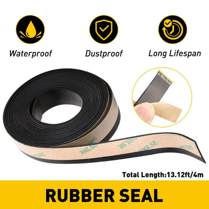 13FT Rubber Window Glass Seal for Car Side Doors - Universal Fit