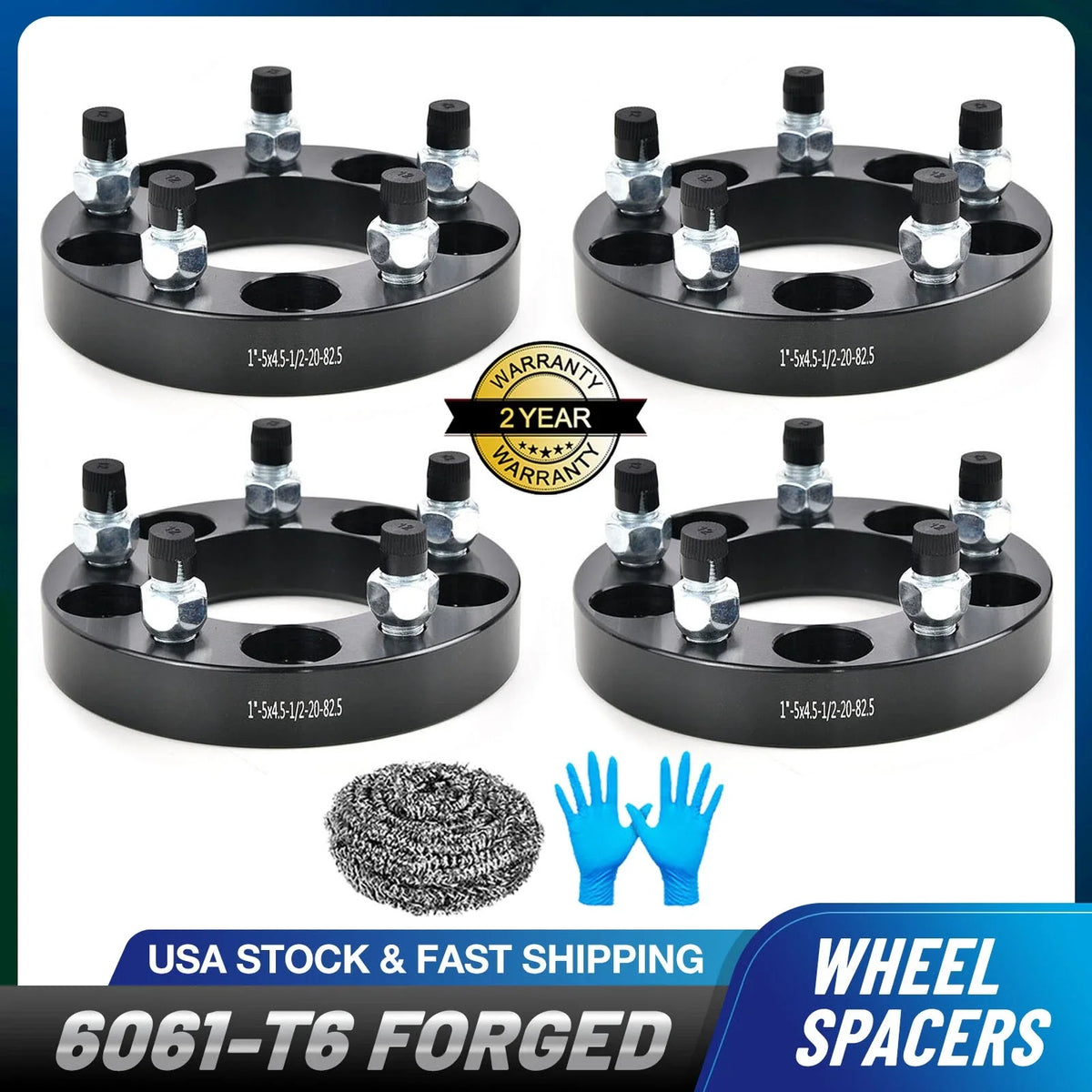 Set of 4 Wheel Spacers 1 Inch 5x4.5 for Ford Mustang (1994–2014)