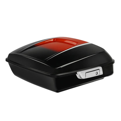 Chopped Trunk in Sunset Orange/Black Fade for Harley Touring 2014–Present