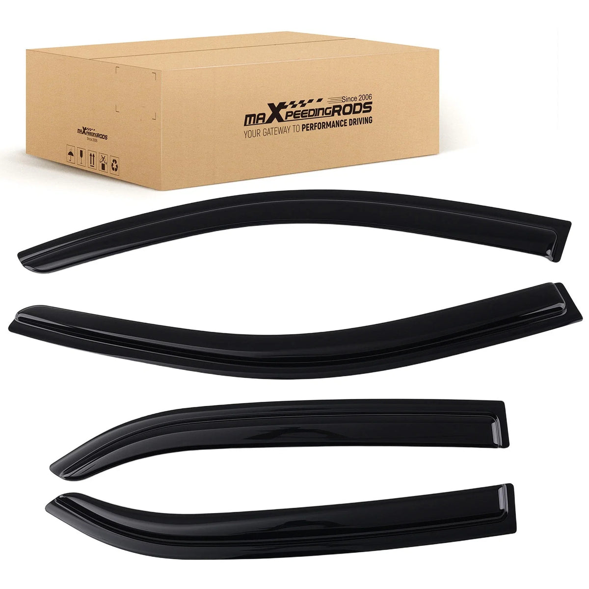 Set of 4 Window Rain Visors for Chevy Equinox (2010–2017)