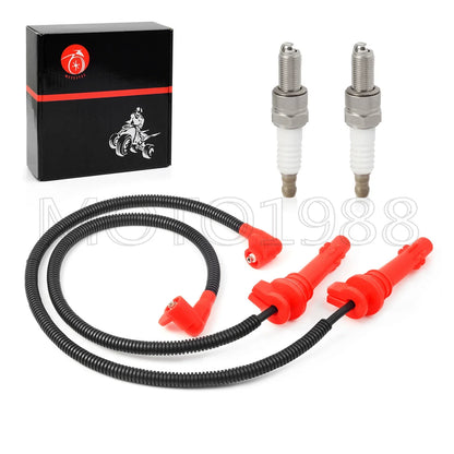 Spark Plug & Ignition Coil Cap w/ Wire for Polaris Ranger XP Crew 900 1000 (2013–2021)