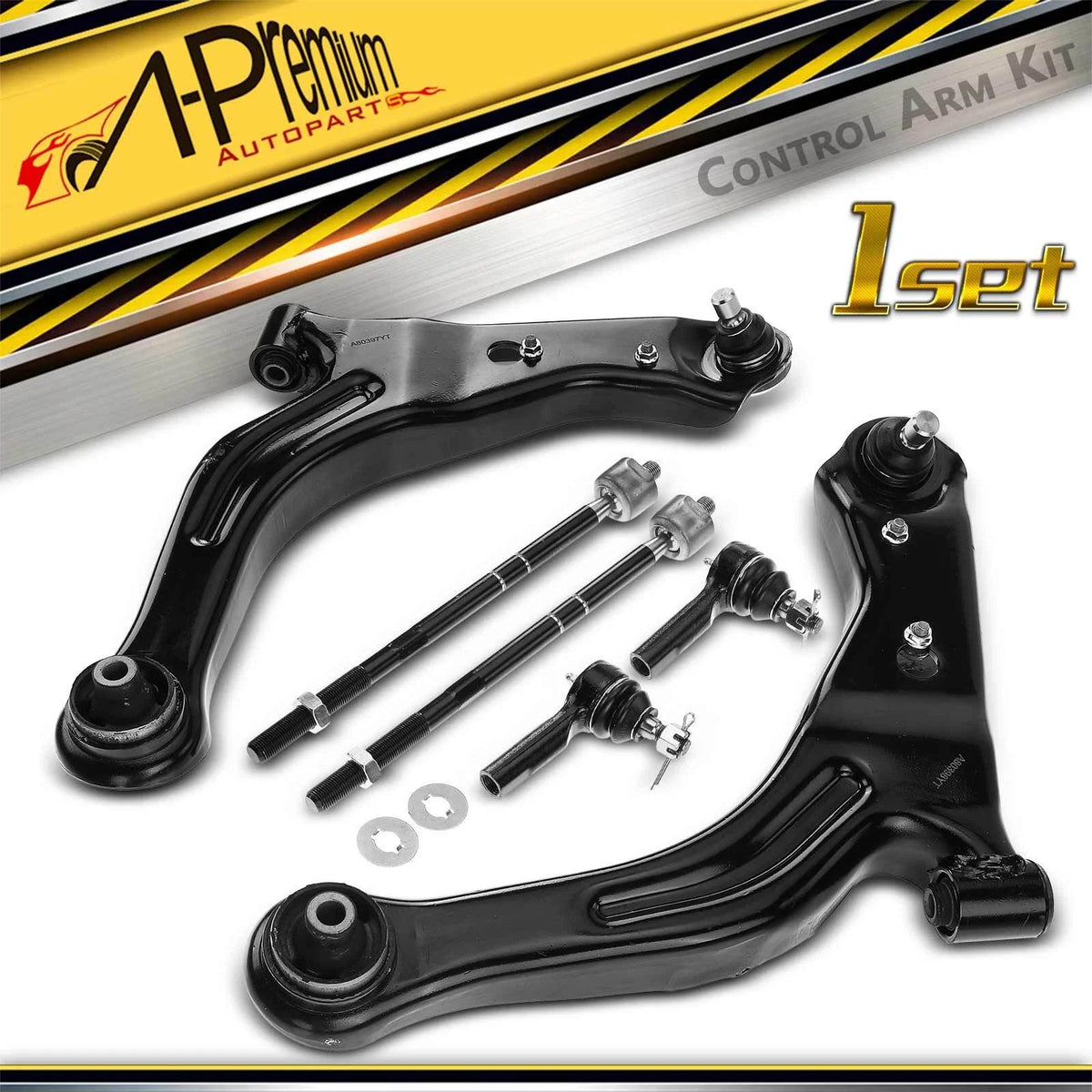 6X Front Control Arm with Ball Joint Tie Rod End for Ford Escape (2001–2004)