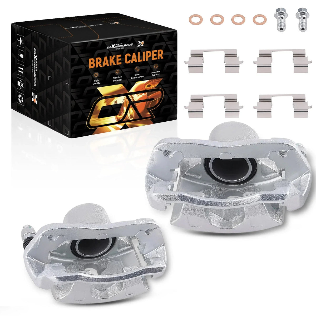 Pair of Front Brake Calipers for Honda Accord (2003-2007) SLB19830