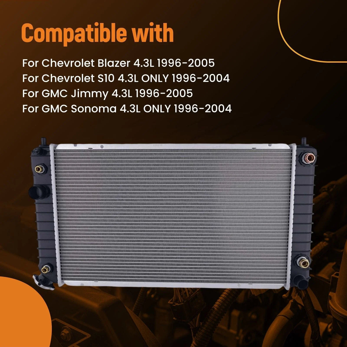 Radiator Cooling Aluminum for Oldsmobile Bravada 4.3L 1996-2001 CU1826