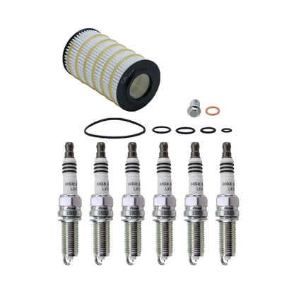 Wix Engine Oil Filter & NGK Spark Plugs Set for W203 C280 W204 C300 C209 CLK