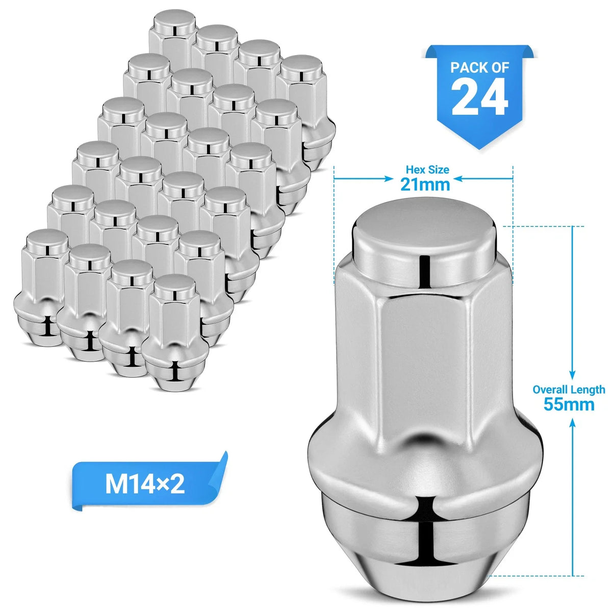 Chrome Lug Nuts for Ford Expedition (2004–2014)