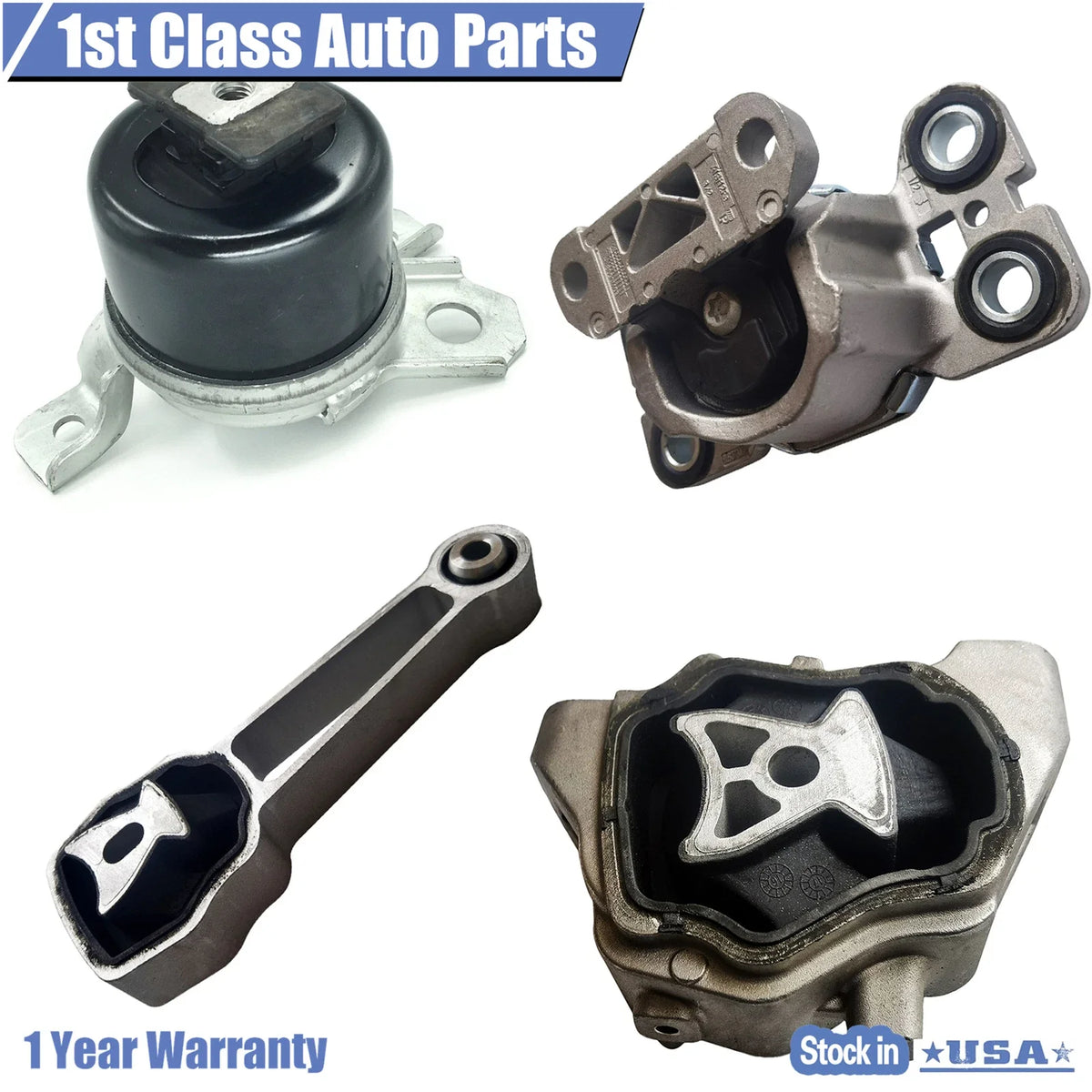 Set of 4 Engine & Torque Strut Mounts for Volvo S60 S80 V70 XC70 (2000–2010)