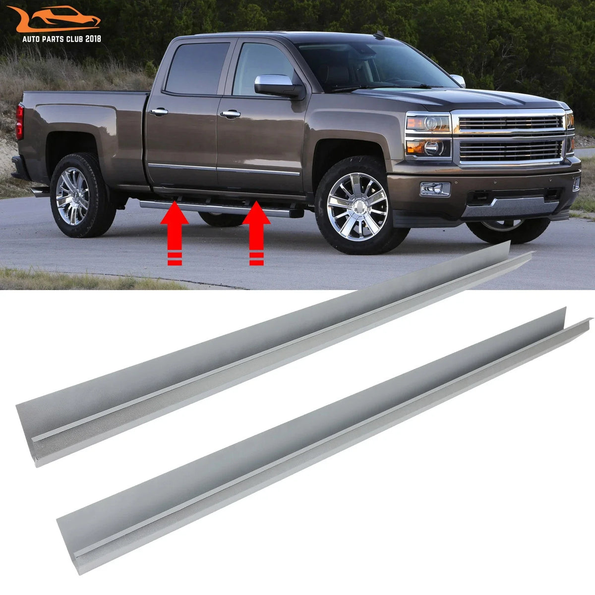 2X Outer Rocker Panels for Chevrolet Silverado GMC Sierra 2500 HD (2014–2016)