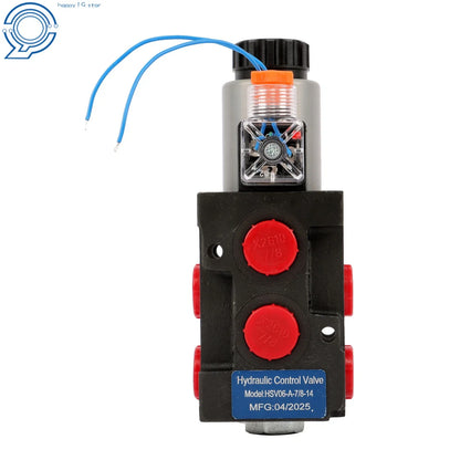 Hydraulic Selector Valve 12V DC 6 Port 13 GPM 3625 PSI for