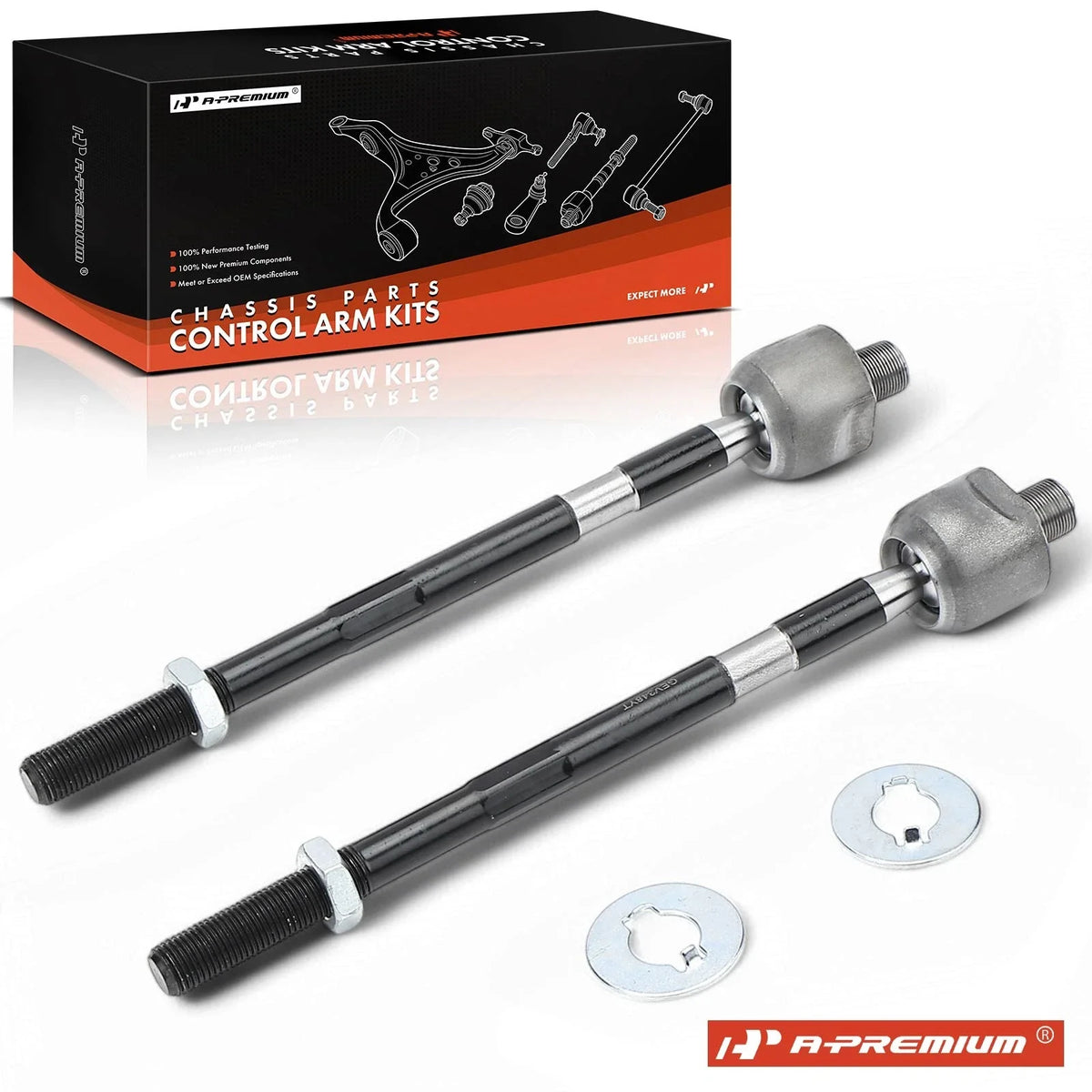 2X Front Inner Side Tie Rod End for Nissan Altima (1993–1996)