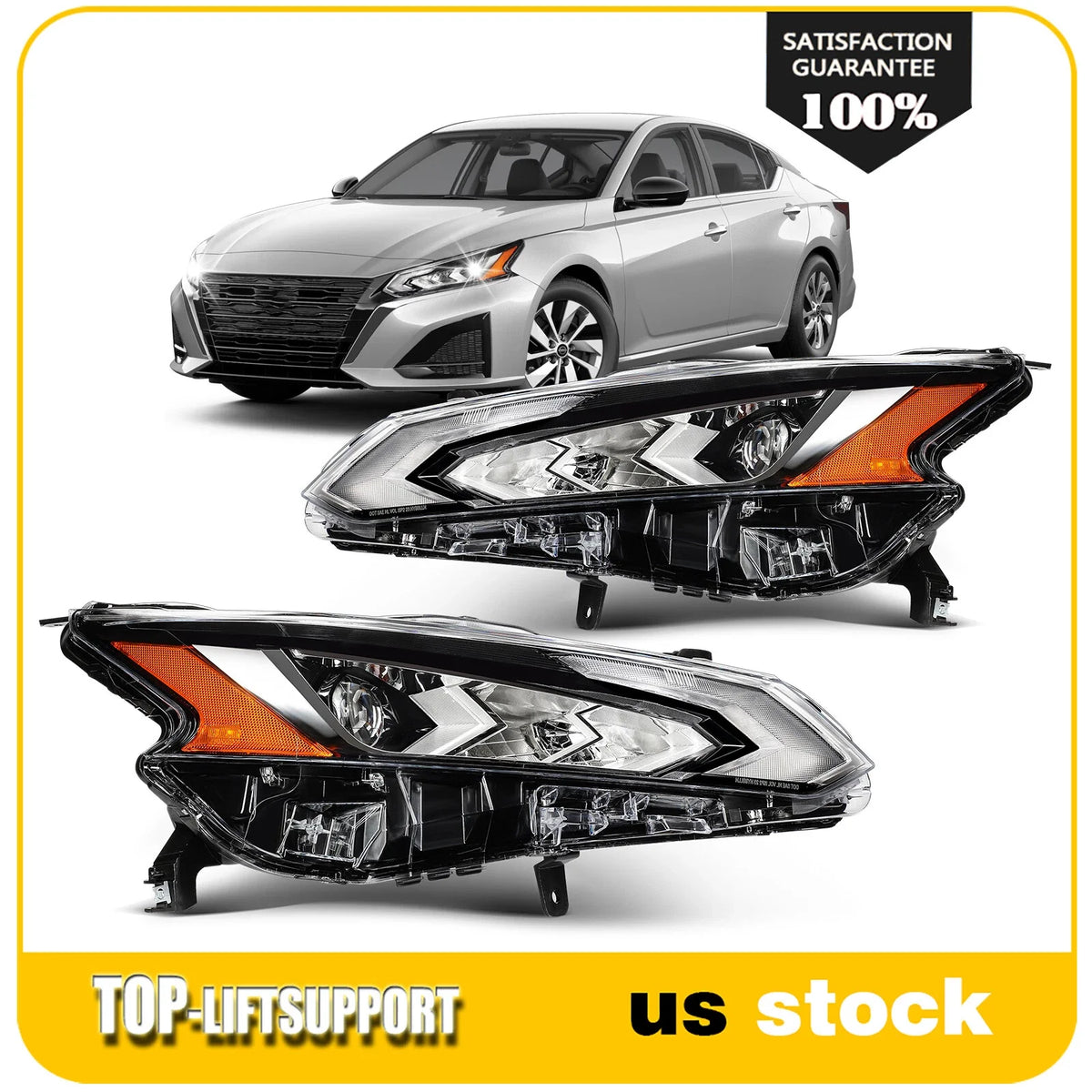 2X Full LED DRL Headlights for Nissan Altima (2023–2024)