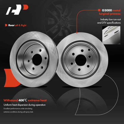 Rear Brake Rotor Kit & Ceramic Pads for Nissan Pathfinder 2005-2012