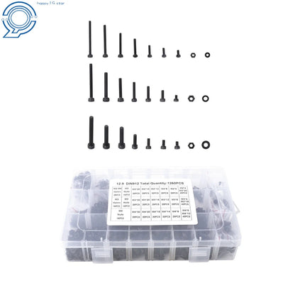 Assorted Metric Bolts 1260 Pieces (4MM to 30MM)
