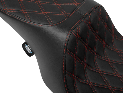 Predator 2-Up Seat for Drag Specialties (Vinyl, Double Diamond, Red)