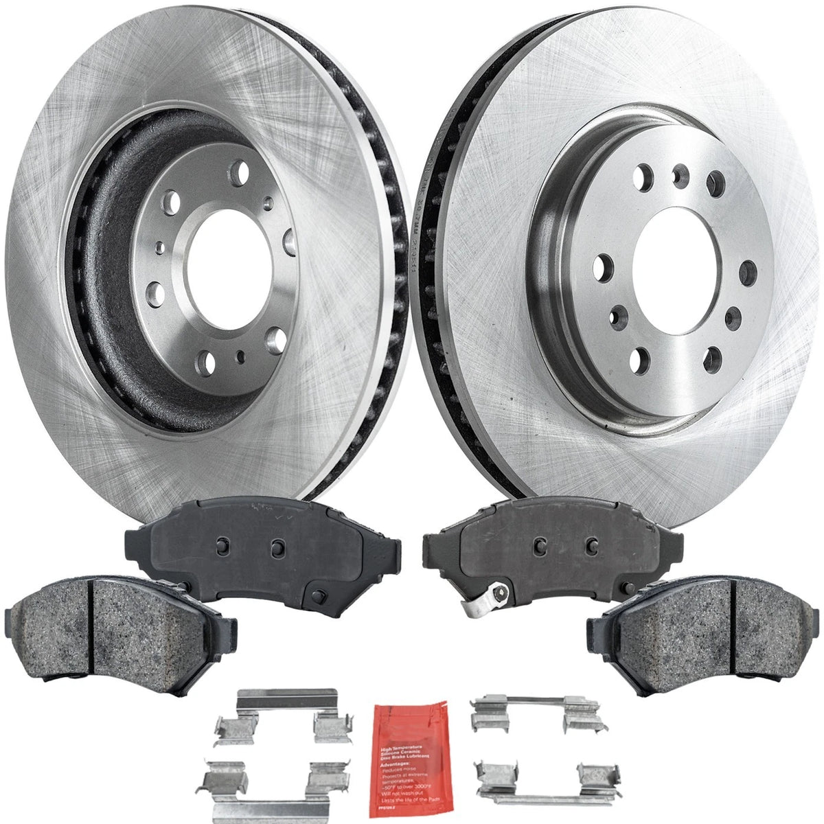 Brake Rotor Brake Pad Kit for Pontiac Montana (2006–2009) Front Solid 2-Wheel Set