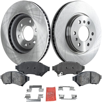 Brake Rotor Brake Pad Kit for Pontiac Montana (2006–2009) Front Solid 2-Wheel Set