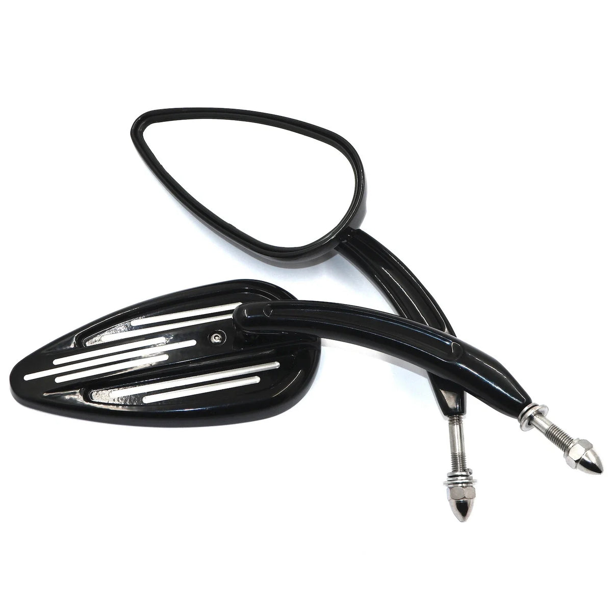 Black Rear View Mirrors for Harley (1982–Present)