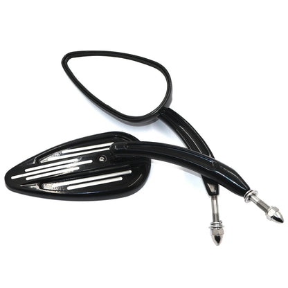 Black Rear View Mirrors for Harley (1982–Present)