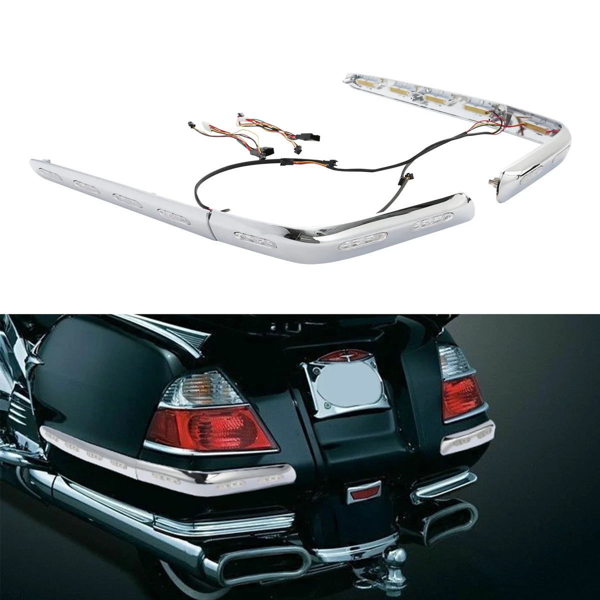 Saddlebag Trims LED Light Clear Lens for Honda Goldwing 1800 GL1800 (2001–2011)