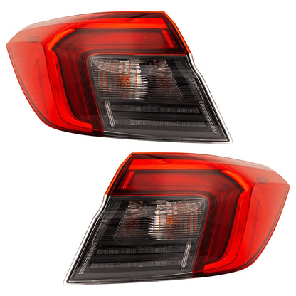 Set of 2 Outer LED Tail Lights for Honda Civic (2022–2024) w/ Bulbs
