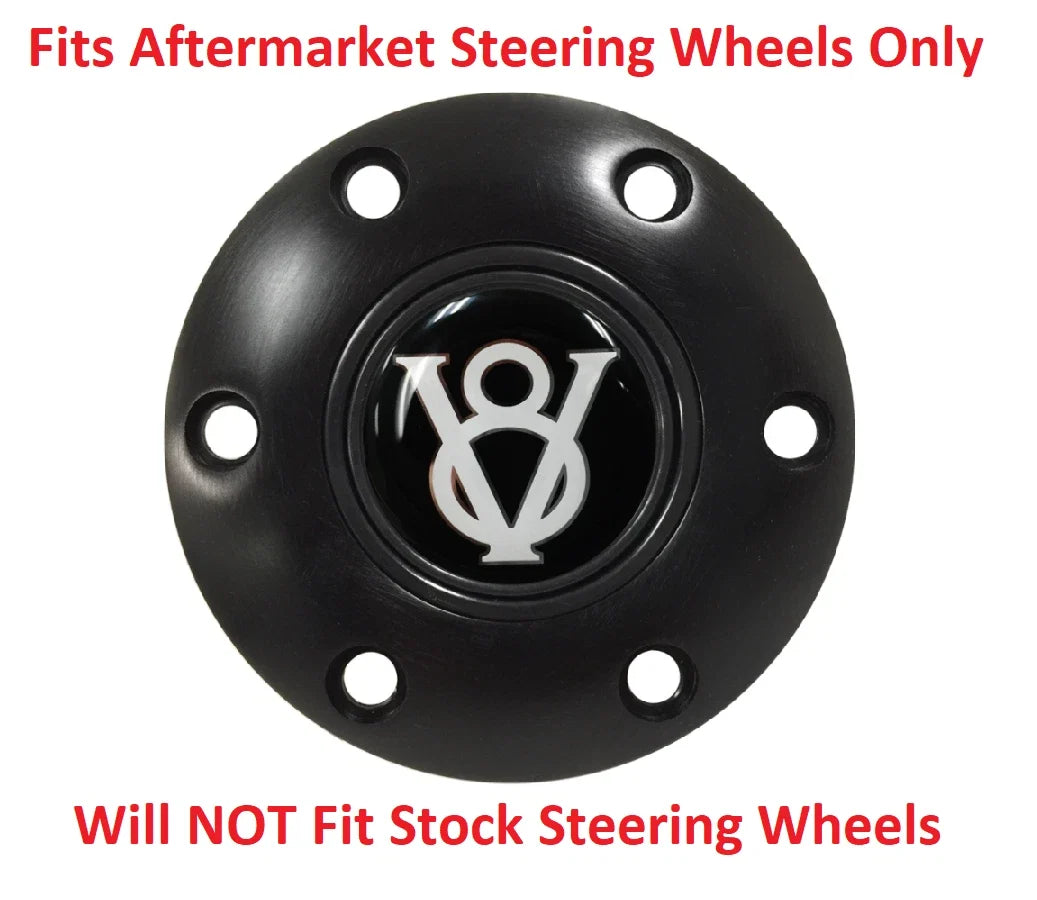 Horn Button Black Steering Wheel 6 Hole Replacement for Ford V8 (2005–2015)