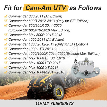 Rear Brake Caliper (2014-2020) for Can-Am Commander 800/1000R